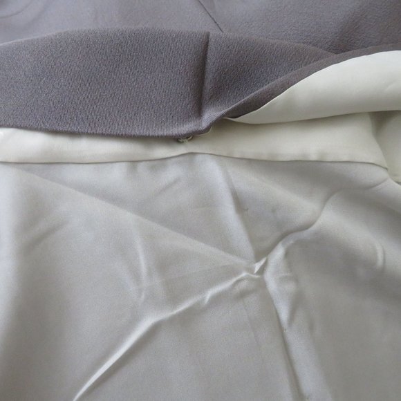 Japanese Kimono Silk Houmongi Vintage Solid Gray Embroidery 59in - Picture 10 of 10